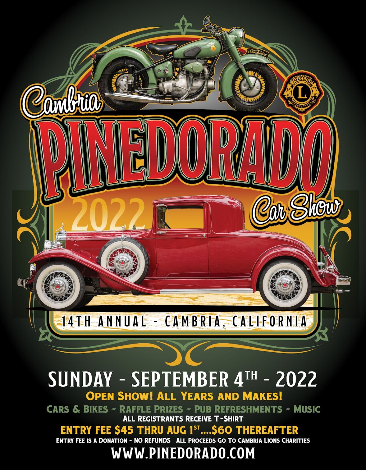 14th Annual Pinedorado Car Show Cambria Currents